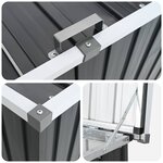 vidaXL Boîte de rangement de jardin Anthracite 129x67x65 cm
