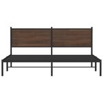vidaXL Cadre de lit en métal sans matelas chêne marron 160x200 cm