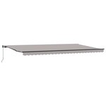 vidaXL Auvent gris clair Gris clair 600 × 300 cm tissu