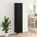 vidaXL Haut Armoire Chêne noir 34 5 x 34 x 180 cm Bois d'ingénierie