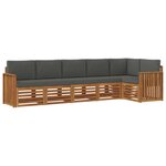 vidaXL Ensemble de canapé d'angle 6 Pièces Naturel et Anthracite