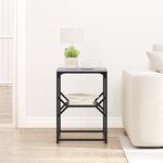 vidaXL Table d'appoint Grise Sonoma 41x40x60 cm en bois d'ingénierie