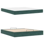 vidaXL Cadre de lit Vert foncé 180 x 200 cm Velours