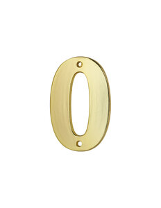THIRARD - Chiffre 0  laiton  à visser  doré  H.51mm - THIRARD