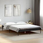 vidaXL Cadre de lit sans matelas noir 120x200 cm