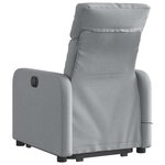 vidaXL Fauteuil inclinable de massage électrique Gris clair Tissu