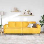 vidaXL Canapé Jaune clair 250 x 188 x 76 cm Tissu en velours côtelé