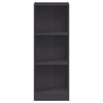 vidaXL Bibliothèque à 3 niveaux gris 40x24x109 cm bois d'ingénierie