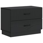 vidaXL Cabinet de chevet Noir 62 x 34 5 x 44 5 cm Bois d'ingénierie