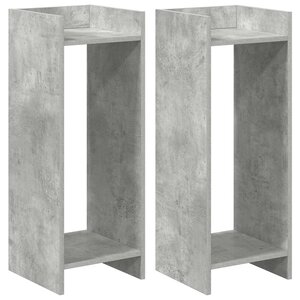 vidaXL Support de Plante 2 pièces Gris béton 30 x 30 x 80 cm