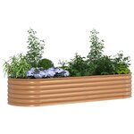 vidaXL Jardinière surélevée Marron 240 x 80 x 44 cm Acier