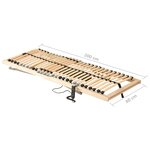 vidaXL Sommier à lattes électrique sans matelas avec 7 zones 80x200 cm
