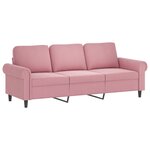 vidaXL Ensemble de canapés 2 Pièces avec coussins rose velours