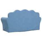 vidaXL Canapé pour enfants 2 places bleu peluche douce