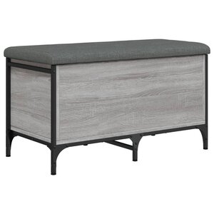 vidaXL Banc de rangement sonoma gris 82x42x45 cm Bois d'ingénierie