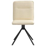 vidaXL Chaises à manger lot de 6 crème tissu