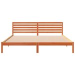 vidaXL Cadre de lit avec tête de lit Brun cire 200 x 220 cm Pin massif