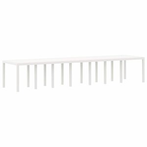 vidaXL Table de Jardin Blanc 400 x 100 x 73 cm polyrotin
