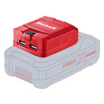Einhell usb chargeur power bank te-cp 18 li usb-solo
