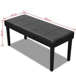 vidaXL Banc en cuir synthétique de haute qualité Noir