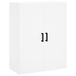vidaXL Buffet haut Blanc 69 5x34x180 cm Bois d'ingénierie