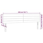 vidaXL Tête de lit à LED Crème 200x5x78/88 cm Tissu