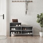 vidaXL Armoire à chaussures Sonoma gris 102x36x60 cm Bois d'ingénierie