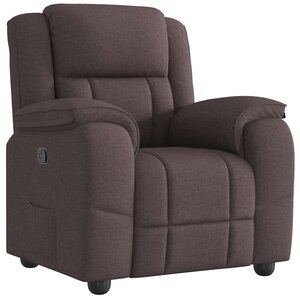 vidaXL Fauteuil inclinable Marron foncé Tissu
