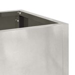 vidaXL Bac de jardin surélevé Argent 100 x 26 x 82 cm Acier inoxydable