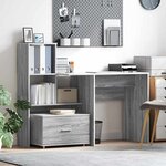 vidaXL Armoire à tiroirs Gris 55 x 45 x 33 5 cm Bois d'ingénierie