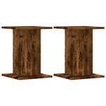 vidaXL Supports pour plantes 2 Pièces chêne fumé bois d'ingénierie