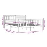 vidaXL Cadre de lit sans matelas blanc bois massif 120x200 cm
