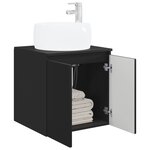 vidaXL Vanité de lavabo mural Noir 49 5 x 44 5 x 66 cm