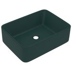 vidaXL Lavabo de luxe Vert foncé mat 41x30x12 cm Céramique