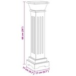 vidaXL Support pilier carré à plantes Bois clair 17x17x66 cm MDF