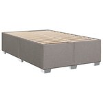 vidaXL Sommier à lattes de lit avec matelas Taupe 90x190 cm Tissu