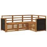 vidaXL Ensemble de canapés d'extérieur 4 pc Polyester