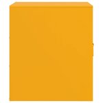 vidaXL Table de chevet jaune moutarde 34 5x39x44 cm acier