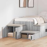 Armoire de rangement vidaXL Grise Sonoma 118x41x40 cm en bois d'ingénierie