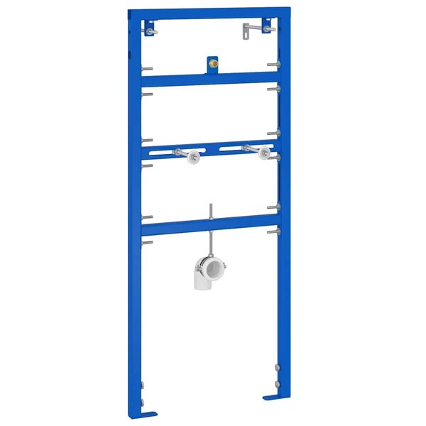 vidaXL Support mural de salle de bain Bleu 50 x 17.5 x 136 cm Acier