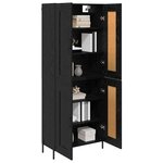 vidaXL Haut Armoire 2 Pièces Chêne noir Bois d'ingénierie