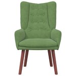 vidaXL fauteuil Vert clair 63 x 67 x 94 cm Velours