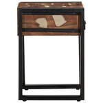 vidaXL Table d'appoint multicolore 35x35x50cm bois massif récupération