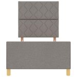 vidaXL Cadre de lit avec tête de lit Taupe 90 x 190 cm tissu