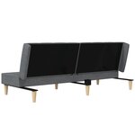 vidaXL Canapé-lit à 2 places gris clair tissu