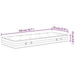 vidaXL Matelas à ressorts ensachés dureté moyenne 70x200 cm