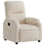 vidaXL Fauteuil inclinable beige tissu microfibre