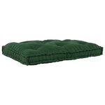 vidaXL Coussin de canapé en palette Vert Standard Tissu en coton