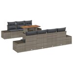 vidaXL Ensemble de salle à manger pour jardin 8 Pièces Gris  Marron