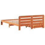 vidaXL Cadre de lit sans matelas cire marron 120x200cm bois pin massif